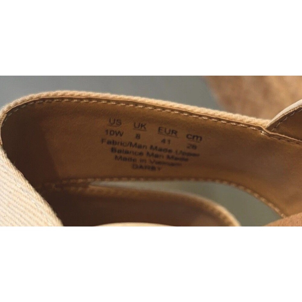 LifeStride Darby Wedge Sandals 10W Color Bone New In Box - Picture 5 of 5